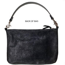 Load image into Gallery viewer, Fur Bag with Two Straps - Moss &amp; Black Leopard
