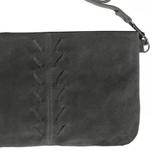 Load image into Gallery viewer, Laced Detail Bag - Grey Suede
