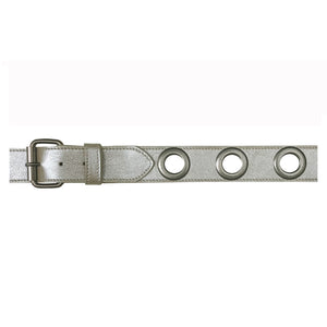 Grommet Belt - Cream wAntique Nickel