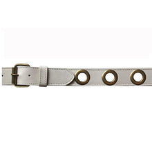Load image into Gallery viewer, Grommet Belt - Cream Antique Brass

