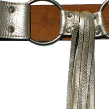 Load image into Gallery viewer, Fringe Belt -  Ivory Metallic
