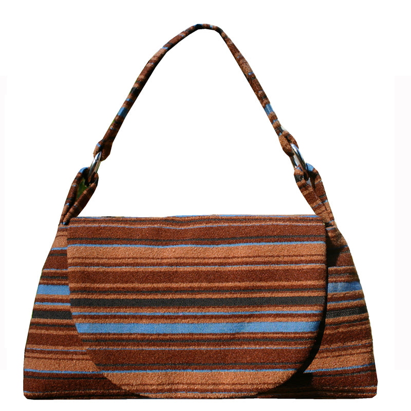 Large Shoulder Bag - Brown Stripe 1978