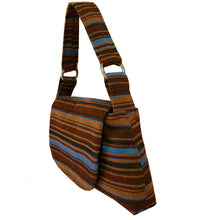 Load image into Gallery viewer, Large Shoulder Bag - Brown Stripe 1978
