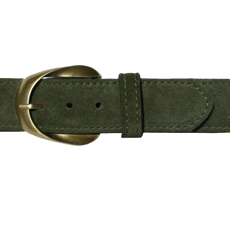 Inverted Ribbon Loden Suede – Kim White Bags/Belts