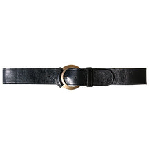 Load image into Gallery viewer, Leather-Tipped Belt - Black wAntique Brass
