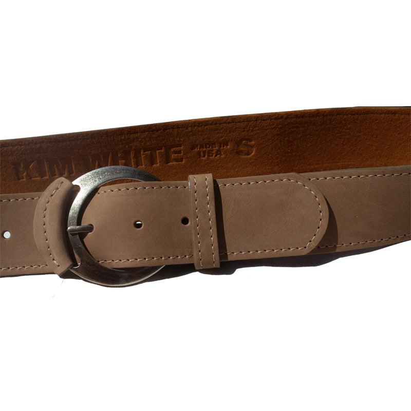 Leather-Tipped Belt - Deer wAntique Nickel