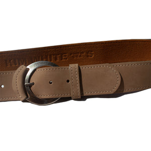 Leather-Tipped Belt - Deer wAntique Nickel