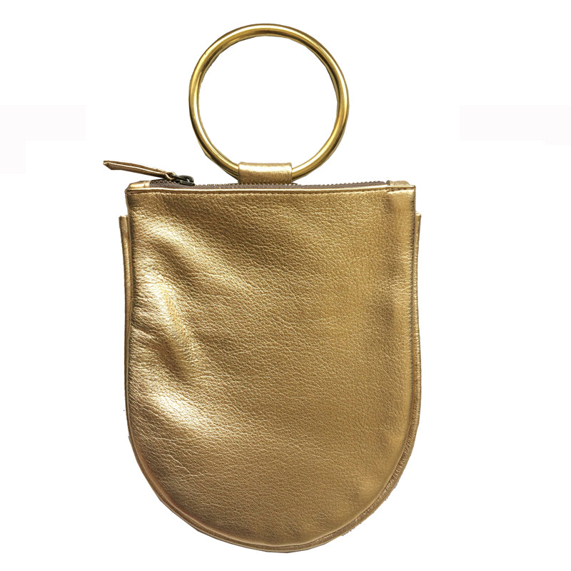 Mini Ring Wristlet - Gold – Kim White Bags/Belts