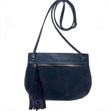 Load image into Gallery viewer, Tassel Bag - Navy Suede
