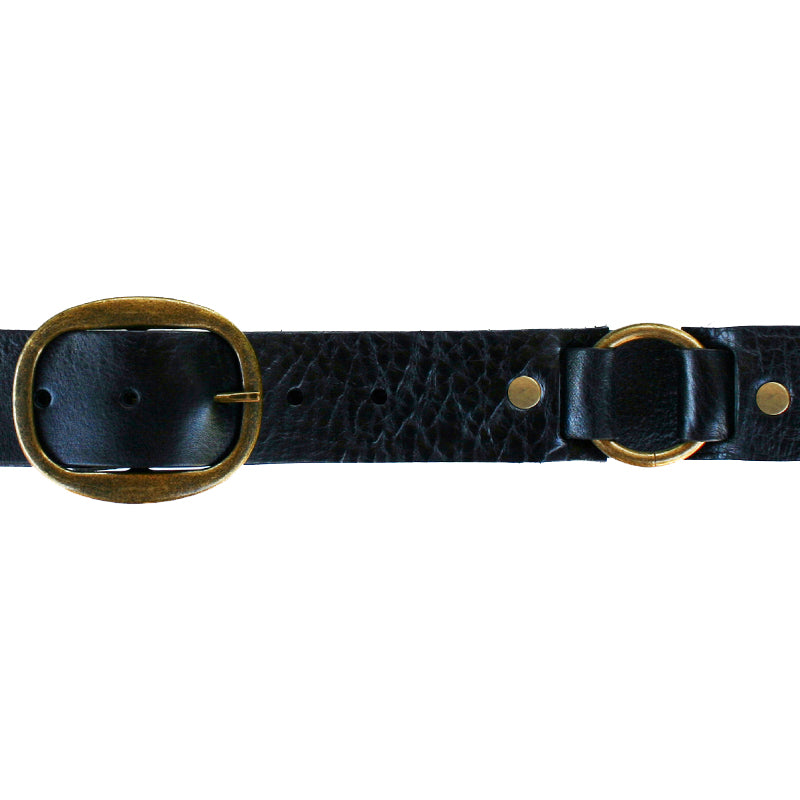 Pieced wRings - Black wAntique Brass