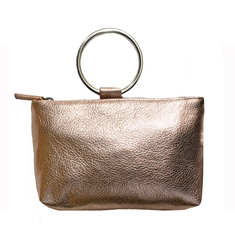 Ring Wristlet - Pale Pink Metallic