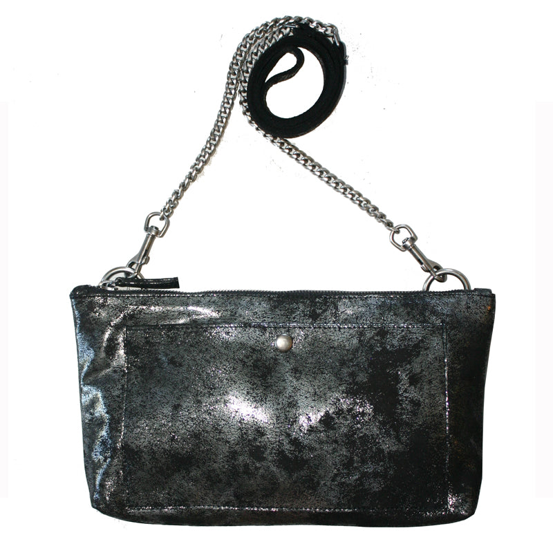 Patch Pocket Bag - Smoky Black Metallic