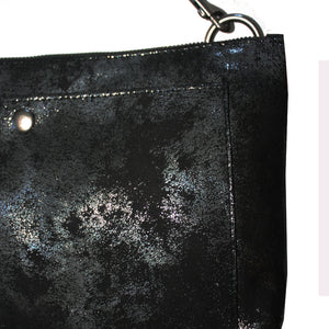 Patch Pocket Bag - Smoky Black Metallic