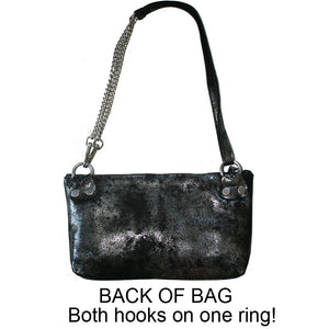 Patch Pocket Bag - Smoky Black Metallic