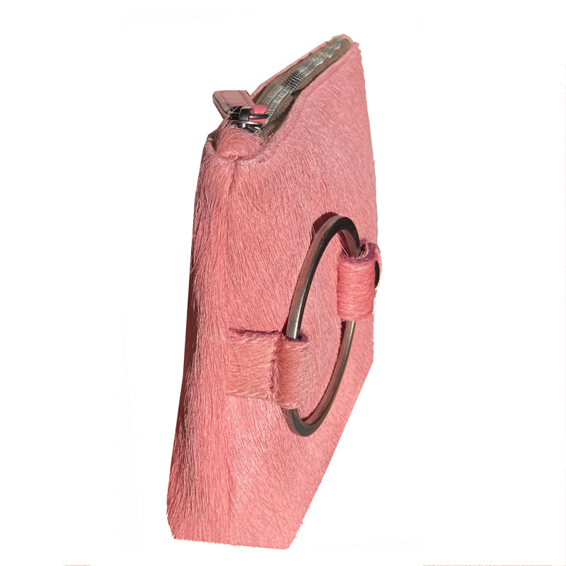 Ring Clutch - Pink Fur