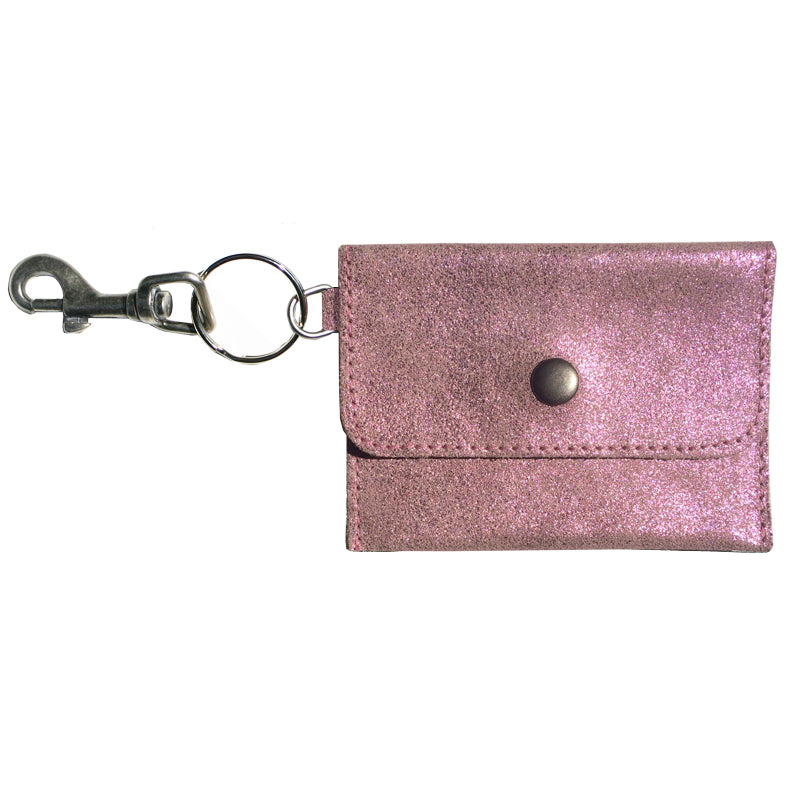 Coin Purse Key Chain - Pink Sparkly