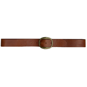 Heirloom Basic Belt - Cognac with Antique Brass Buckle
