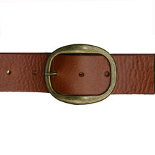 Load image into Gallery viewer, Heirloom Basic Belt - Cognac with Antique Brass Buckle
