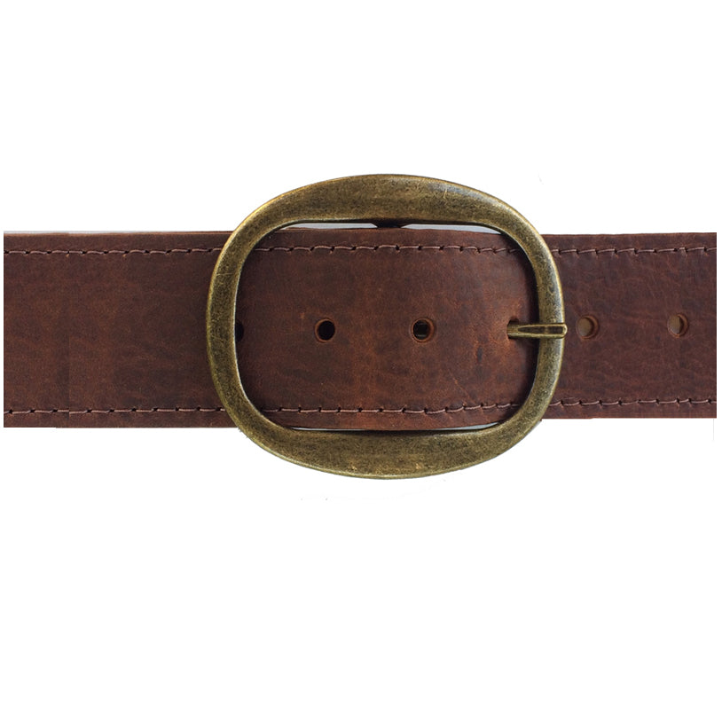 Heirloom Basic Belt - Rusty Brown with Antique Brass Buckle
