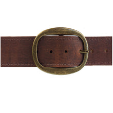 Load image into Gallery viewer, Heirloom Basic Belt - Rusty Brown with Antique Brass Buckle
