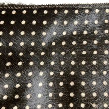 Load image into Gallery viewer, Ring Clutch - Black &amp; White Polka Dot Fur

