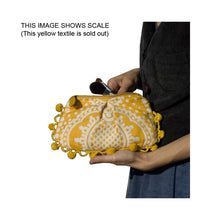 Load image into Gallery viewer, Electric Blue Floral Pom Pom Bag

