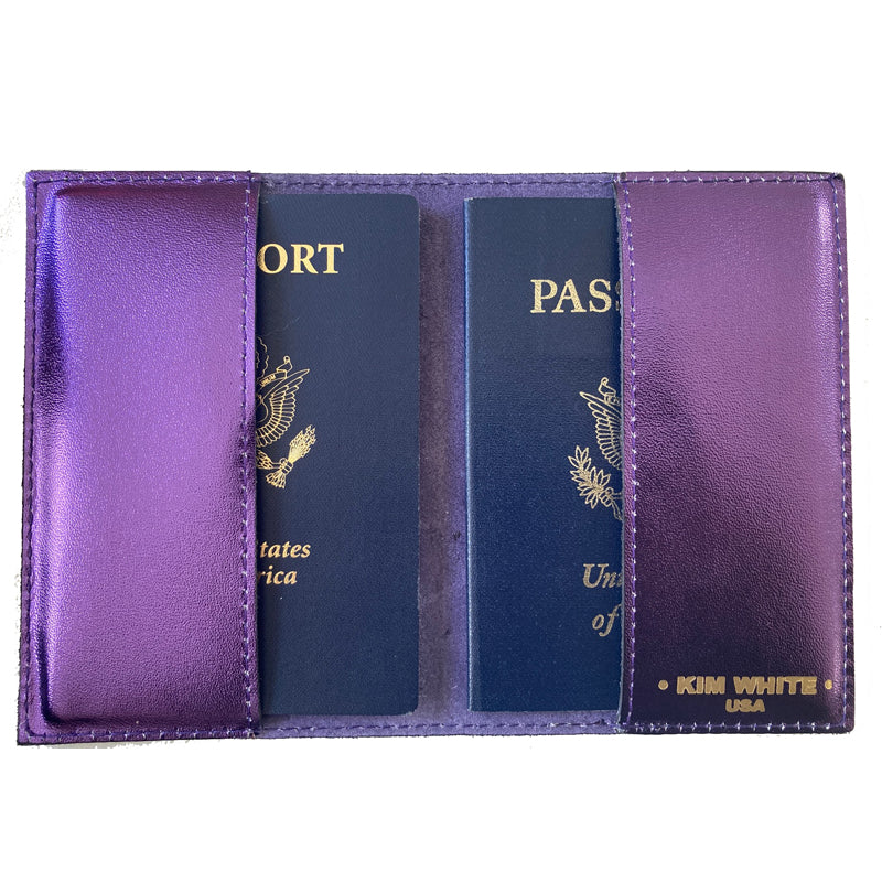 Passport Holder - Purple Metallic