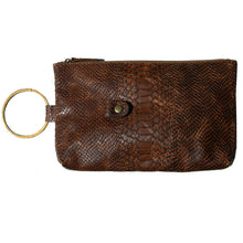 Load image into Gallery viewer, Ring Clutch - Cognac Snake
