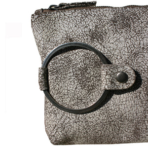 Ring Clutch - Crackle White