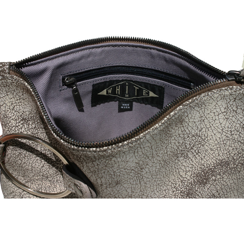 Ring Clutch - Crackle White