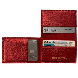 Folding Wallet - Red Metallic