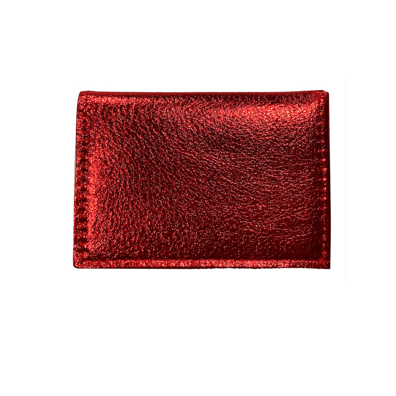 Folding Wallet - Red Metallic