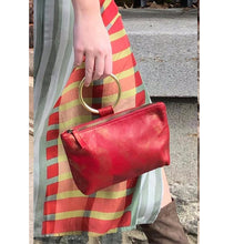 Load image into Gallery viewer, Ring Wristlet - Red &amp; Gold Smoke
