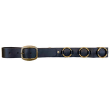 Load image into Gallery viewer, Ring-Around Belt - Black with Antique Brass
