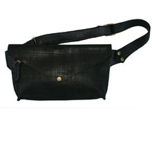 Load image into Gallery viewer, Seam-Out Fanny Pack - Black Matte Crosshatch
