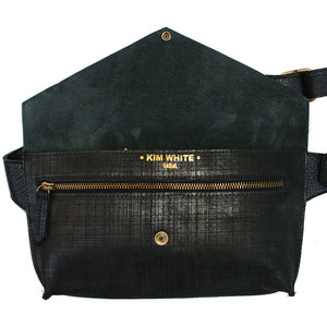 Seam-Out Fanny Pack - Black Matte Crosshatch