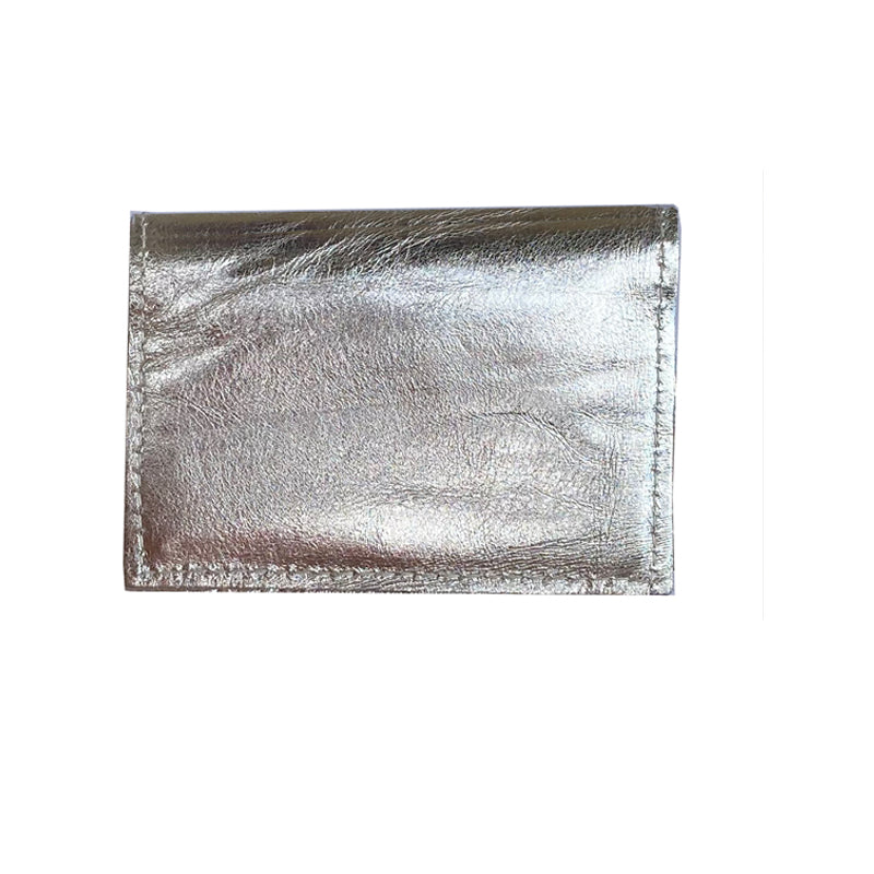 Folding Wallet - Silver Crinkle