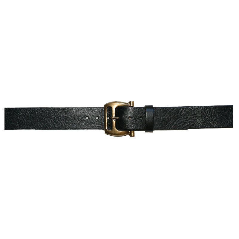 Slotted Buckle -Black wAntique Brass