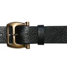 Load image into Gallery viewer, Slotted Buckle -Black wAntique Brass
