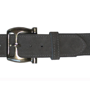 Slotted Buckle - Grey Suede