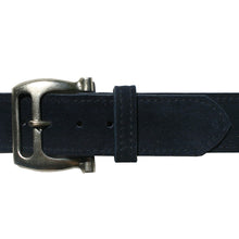 Load image into Gallery viewer, Slotted Buckle - Navy Suede
