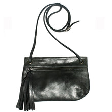 Load image into Gallery viewer, Tassel Bag - Dull Black Metallic
