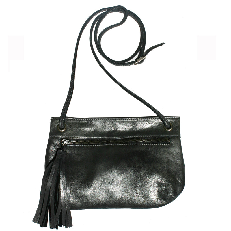 Tassel Bag - Dull Black Metallic
