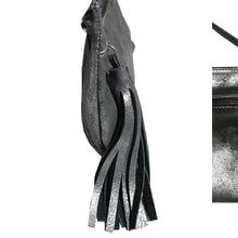 Load image into Gallery viewer, Tassel Bag - Dull Black Metallic

