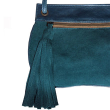 Load image into Gallery viewer, Tassel Bag - Teal Suede

