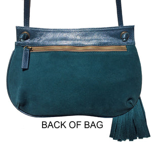 Tassel Bag - Teal Suede