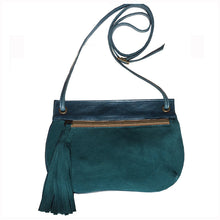Load image into Gallery viewer, Tassel Bag - Teal Suede
