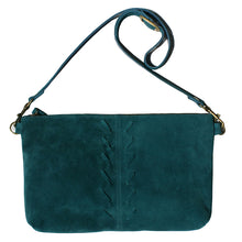 Load image into Gallery viewer, Laced Detail Bag - Teal Suede
