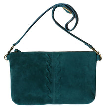 Load image into Gallery viewer, Laced Detail Bag - Teal Suede
