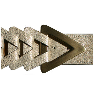 Triangle Waist Belt - Champagne Metallic
